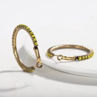 Fashion Creative Ring Hang Buckle With Rhinestone Alloy Earrings Nhjq130706 sku image 6