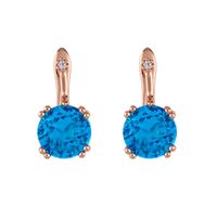 2021 Nouveau Boucles D'oreilles Or Rose Zircon Boucles D'oreilles Exquis Grand Diamant Boucles D'oreilles Doux Oreille Clip Erq32 sku image 4