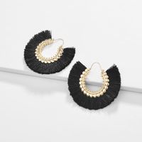 Fashion Openwork Line Ear Fringed Row Of Whiskered Alloy Earrings Nhlu130715 sku image 3