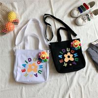 Fashion Canvas Flower Shoulder Bag Handbag Backpack Multicolor Nhhx135780 main image 5