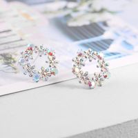 Fashion Snowflake Wreath Niche Earrings Nhll135998 main image 4