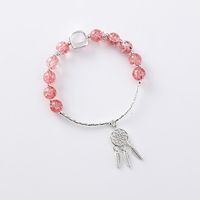 Strawberry Imitated Crystal Dreamcatcher Pink Imitated Crystal Bracelet Bracelet Nhms136073 main image 6