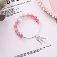 Strawberry Imitated Crystal Dreamcatcher Pink Imitated Crystal Bracelet Bracelet Nhms136073 main image 13