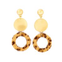 Simple Leopard Plush Design Earrings Nhll135868 sku image 1