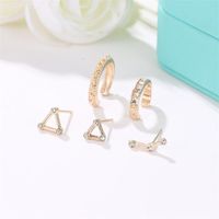 Fashion Women Alloy Rhinestone Ear Cuff Clip Earrings Alloyen 5 Sets Nhdp136099 main image 4