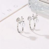 Fashion Women Beads Antlers Ear Cuff Clip Earrings Alloy Nhdp136101 main image 4