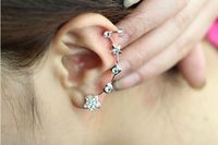 Fashion Women Star Rhinestone Ear Cuff Clip Earrings Alloy Alloyen Nhdp136110 main image 3