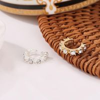 Fashion Women  Rhinestone Cuff Clip Earrings Alloy Alloyen Nhdp136136 main image 3