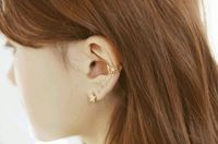 Wholesale Jewelry Geometric Alloy Artificial Rhinestones Plating Earrings main image 6
