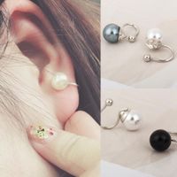 Wholesale Jewelry 1 Piece Simple Style U Shape Alloy Artificial Pearls Ear Clips main image 4