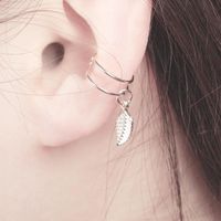 Fashion Women Metal Leaves Single Ear Cuff Clip Earrings Alloy Alloyen Nhdp136154 main image 6