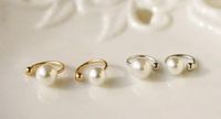 Wholesale Jewelry U Shape Alloy No Inlaid Inlaid Pearls Earrings main image 3
