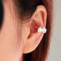 Fashion Women Butterfly Rhinestones U-shaped Ear Cuff Clip Earrings Alloy Alloy Nhdp136161 main image 1