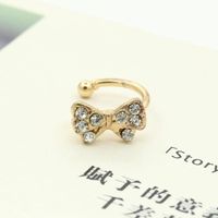 Fashion Women Butterfly Rhinestones U-shaped Ear Cuff Clip Earrings Alloy Alloy Nhdp136161 main image 4