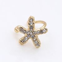 Fashion Women Butterfly Rhinestones U-shaped Ear Cuff Clip Earrings Alloy Alloy Nhdp136161 main image 5