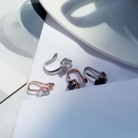 Fashion Women Rhinestone Triangle Love Heart Cuff Clip Earrings Alloy Alloy Nhdp136165 main image 22