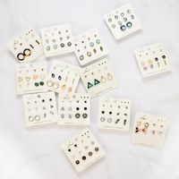Simple Style Beads Round Word Stud Earring Set Nhxs136203 main image 3