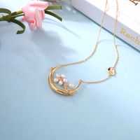Fashion Beads Zircon Design Cool Cold Moon Necklace Nhqd136245 main image 3