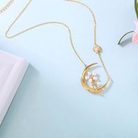 Fashion Beads Zircon Design Cool Cold Moon Necklace Nhqd136245 main image 5