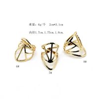 Geometric Exaggerated Hollow Copper Ring Nhom136247 main image 7