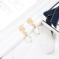 Korean Version Of The Beads Pendant Zinc Alloy Earrings Nhxs136347 main image 2