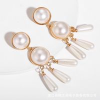 Creative Retro Minimalist Drop-shaped Beads Tassel Earrings Nhpj136359 main image 3