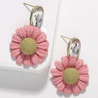 Fashion Temperament Chrysanthemum Drop Rhinestone Earrings Nhjq136372 main image 4