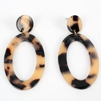 Fashion Elliptical Acetate Plate Leopard Earrings Nhct136394 main image 4