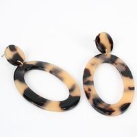 Fashion Elliptical Acetate Plate Leopard Earrings Nhct136394 main image 5
