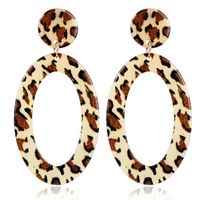 Fashion Elliptical Acetate Plate Leopard Earrings Nhct136394 main image 9