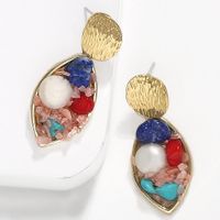 Creative Retro Minimalist Inlaid Beads Gravel Earrings Nhjq136416 main image 2