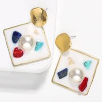 Creative Retro Minimalist Inlaid Beads Gravel Earrings Nhjq136416 main image 3