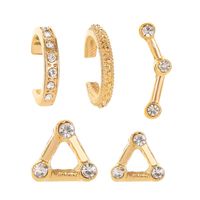 Las Mujeres De Moda De Aleación De Diamantes Pendientes Del Clip Del Manguito Del Oído De Oro 5 Sets Nhdp136099 sku image 1