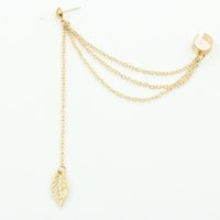 Wholesale Jewelry Leaf Alloy Plating Earrings sku image 1