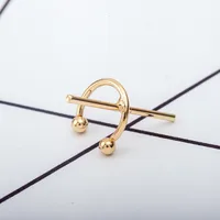 Fashion Women C Cross Single Ear Cuff Clip Earrings Alloy Alloyen Nhdp136149 sku image 1