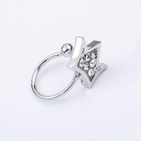 Fashion Women Rhinestone Stars Single Ear Cuff Clip Earrings Alloy Alloyen Nhdp136152 sku image 1