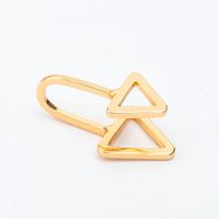 Moda Mujer Doble Triángulo Ear Cuff Clip Pendientes Plata Oro Nhdp136167 sku image 1