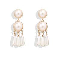 Creative Retro Minimalist Drop-shaped Beads Tassel Earrings Nhpj136359 sku image 1