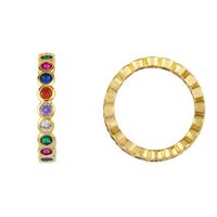Alloy Zircon Ring Full Color Rhinestone Gemstone Ring Nhas136376 sku image 3