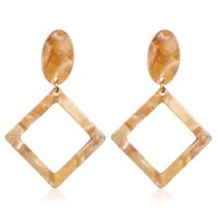 Womens Square Acrylic Two-tone Series Earrings Nhct136388 sku image 1