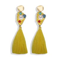 Creative Retro Minimalist Inlaid Beads Gravel Earrings Nhjq136416 sku image 5