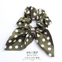 Gros Japonais Et Coréen Nouveau Floral Gros Intestin Cheveux Anneau Polka Dot Tissu Femelle Cheveux Queue De Cheval Élastique Cheveux Corde Cheveux Accessoires sku image 2