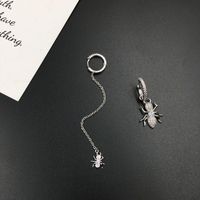 Fashion Asymmetric Tassel Ant Micro Inlaid Zircon Earrings Nhwk136808 main image 2