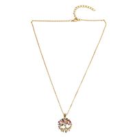Womens Plant Inlaid Zircon Copper Plated 18k Alloy Simple Necklaces Nhas136867 main image 6