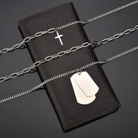 Unisex Cross Plating Stainless Steel Necklaces Nhhf136876 main image 5