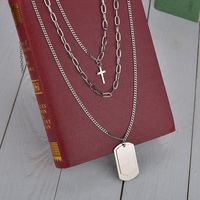 Unisex Cross Plating Stainless Steel Necklaces Nhhf136876 main image 4