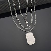 Unisex Cross Plating Stainless Steel Necklaces Nhhf136876 main image 7