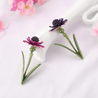 Womens Flower Dropper Alloy Brooches Nhdr136907 main image 6