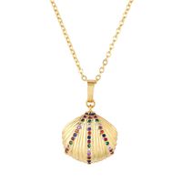 Womens Geometric Inlaid Zircon Copper Plated 18k Alloy Minimalist Necklaces Nhas136914 main image 4