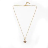 Womens Geometric Inlaid Zircon Copper Plated 18k Alloy Minimalist Necklaces Nhas136914 main image 6